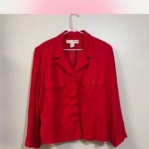 Kathryn Deene New York Vibrant Red Blazer